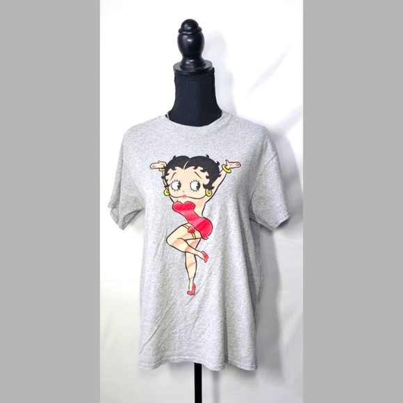 M Grey Betty Boop T-shirt - Picture 1 of 3